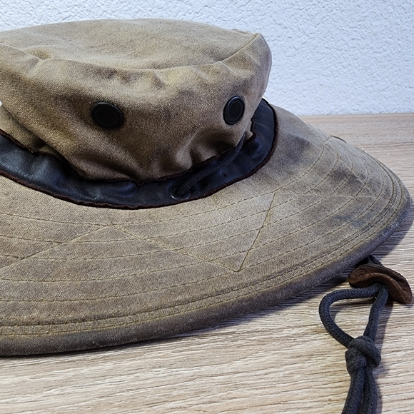 WATERSHIP TRADING COMPANIE Waxed Cotton Big Brimmed Outdoor Hat - Picture 3 of 16